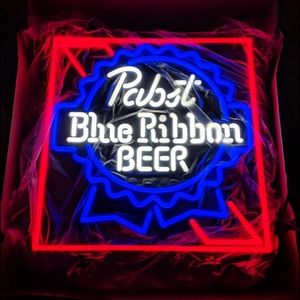 Pabst Blue Ribbon LED Neon Sign Man Cave NIB